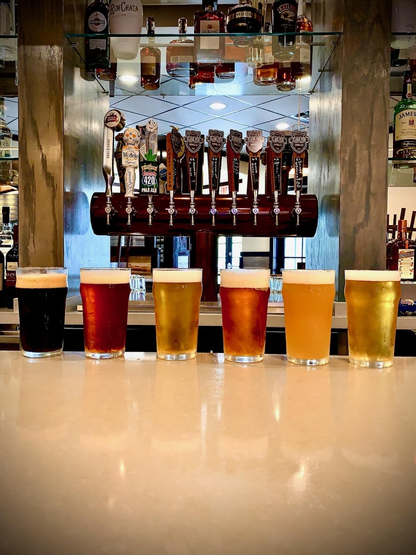 Craft beer flight at Flying Fish Taphouse