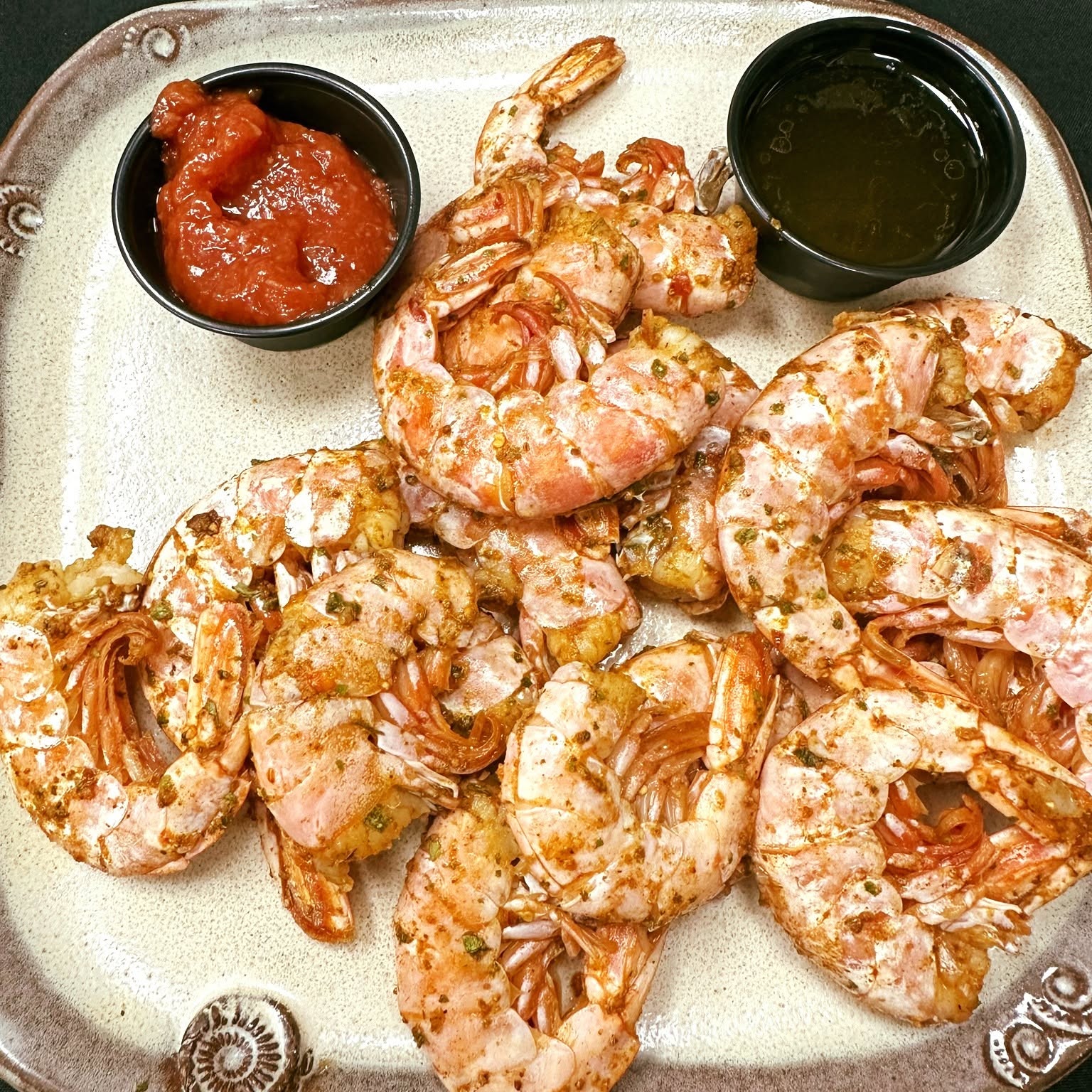 Seasoned shrimp at Flying Fish Taphouse
